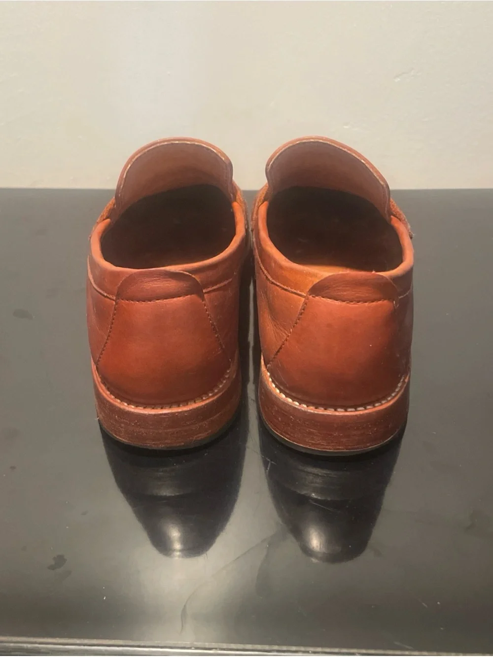 Adelante Luca Leather Handcrafted Men’s Caramel Penny‎ Loafers Size US 7.5 D